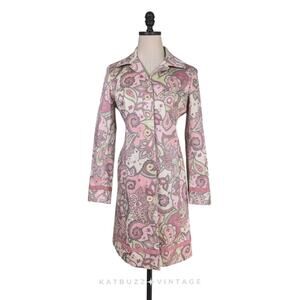 Vintage Y2K Floral Jacket 8 Pink Coquette Feminine Girly Twee Blazer Long Work